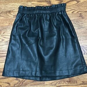 NWT Black Faux Leather Mini Skirt | Size S